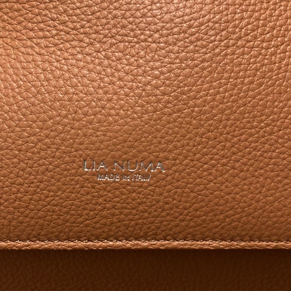 NWT Lia Numa made in Italy genuine leather bag braided strap optional crossbody - Picture 6 of 14